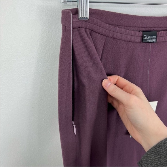 NEW NWT | Eileen Fisher | Wool Mauve Maroon Purple Midi Maxi Skirt | Size Small - Picture 5 of 9